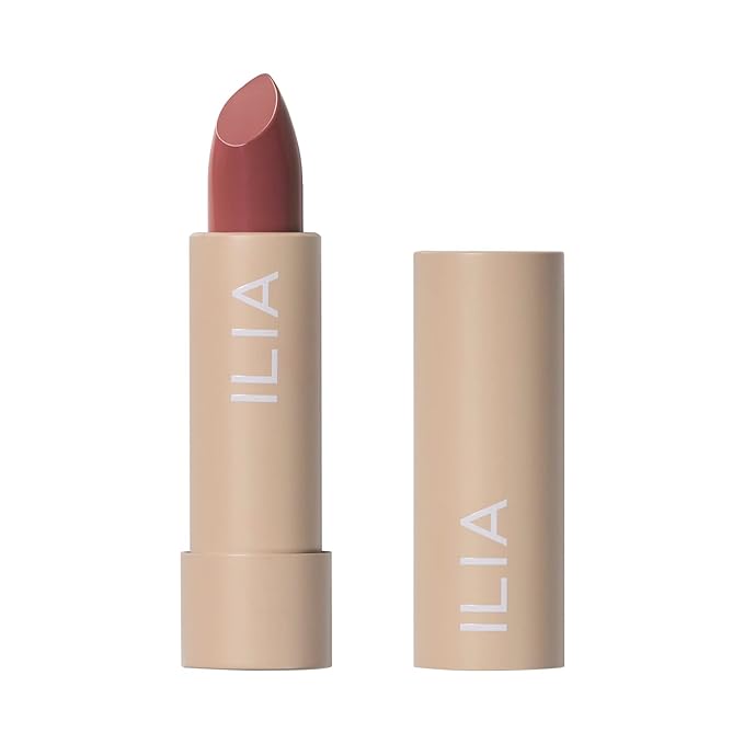 ILIA - Color Block Lipstick | Non-Toxic, Vegan, Cruelty-Free, Hydrating + Long Lasting, No Budge Color with Full Coverage (Wild Rose (Mauve With Neutral Undertones), 0.14 oz | 4 g)