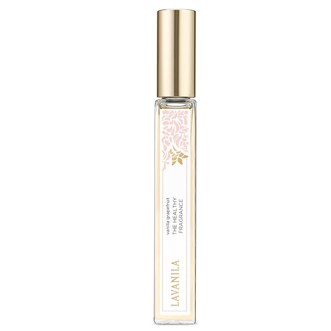 Lavanila Vanilla Grapefruit Perfume for Women, 0.32 oz Roller - Citrus, Warm Cedarwood & Soft Vanilla, The Healthy Fragrance, Clean and Natural