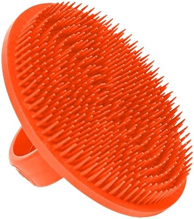 Boie USA Face Scrubber - Handheld Facial Tool - Softer Than Silicone Face Brush, Hypoallergenic, Gentle Exfoliation for Sensitive Skin. BPA- & Latex-Free, Made in The USA & Easy to Clean (Orange)