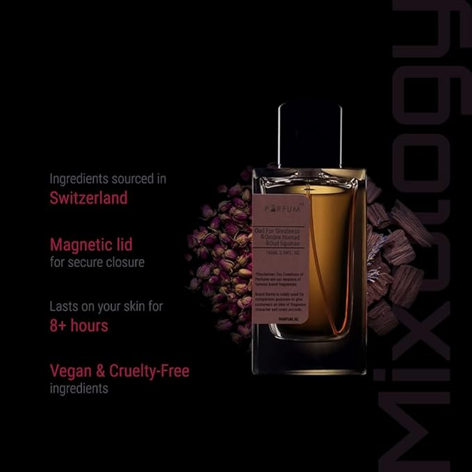 Tripe Oud Mixology Eau de Parfum - Mixture of Nomad, Ispahan and Int and Oud For Greatness, Unisex Perfume 3.4 Fl Oz (100ml)