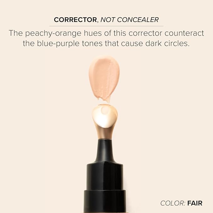 DRMTLGY Luminous Tinted Under Eye Cream Color Corrector SPF 41 for Dark Circles, Anti-Aging, Hydrating Eye Serum with Peach Undertone, Fair