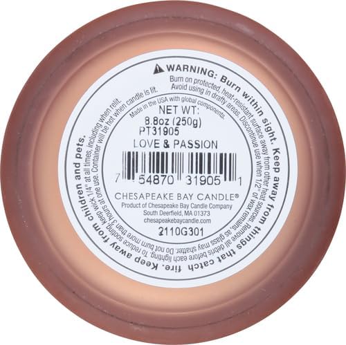 Chesapeake Bay Candle PT31905 Scented Candle, Love + Passion (Grapefruit Mango), Medium, Home Décor