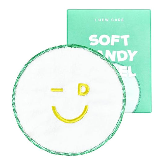 I DEW CARE - Soft Handy Towel | Fast Absorbent, for Hand and Face, Travel Size, Toiletries, Quick Dry, Facial Skincare Washcloth, Reusable Face Pads, Washable Microfiber, 1 CT