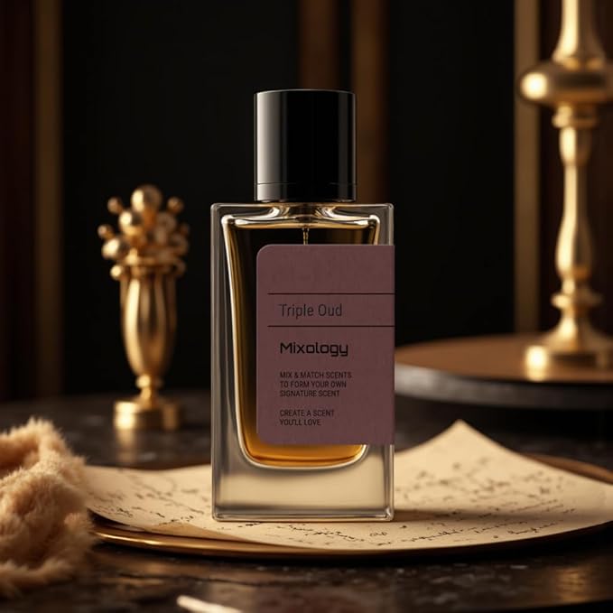 Tripe Oud Mixology Eau de Parfum - Mixture of Nomad, Ispahan and Int and Oud For Greatness, Unisex Perfume 3.4 Fl Oz (100ml)