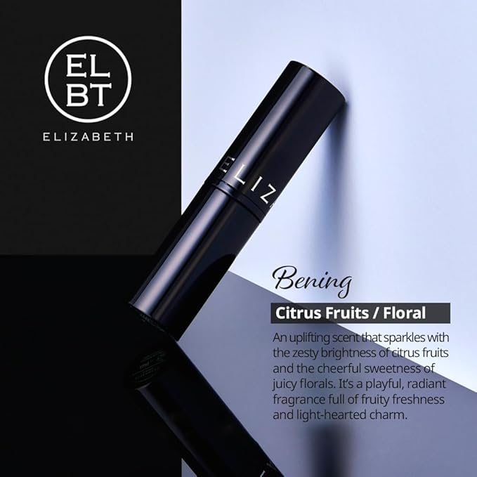 ELBT Solid Perfume Stick ㅣ Long Lasting Vegan Balm Fragrance for Women & Men ㅣ Portable Alcohol-Free Scent ㅣ Bening - Citrus fruits & Floral