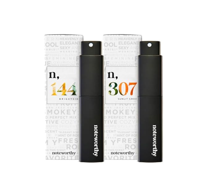 Noteworthy Travel Spray Bundle – Fragrance Set for Men & Women, Long-Lasting Perfume, TSA-Approved, Perfect for Gift Giving (Golden Glow Duo)