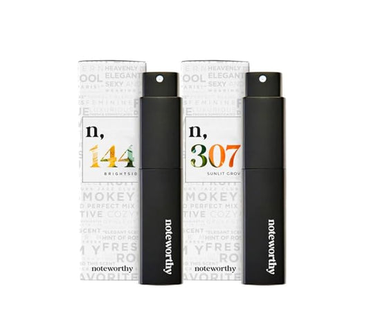 Noteworthy Travel Spray Bundle – Fragrance Set for Men & Women, Long-Lasting Perfume, TSA-Approved, Perfect for Gift Giving (Golden Glow Duo)