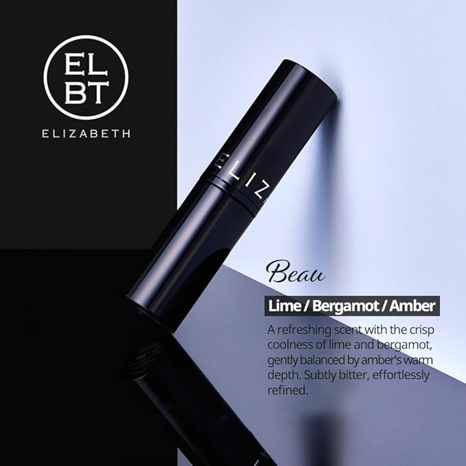 ELBT Solid Perfume Stick ㅣ Long Lasting Vegan Balm Fragrance for Women & Men ㅣ Portable Alcohol-Free Scent ㅣ Beau - Lime, Bergamot & Amber