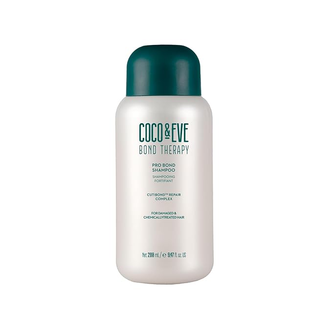 Coco & Eve Bond Therapy Pro Bond Shampoo. Strengthens and Repairs Hair Bonds with Less Breakage. Hydrating & Fortifying Shampoo for Damaged, Chemically Treated Hair. (9.47 fl oz)