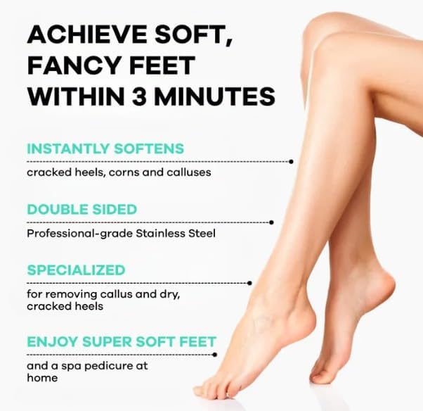 Dermasuri Callus Remover Foot Scrub - Exfoliating Feet Spray-on Formula and Reusable Deluxe Sole File - Dead Skin Remover, Callus Rasp, Scrubber, Peel & Soften Cracked Heels - Deluxe Pedicure Spa Kit