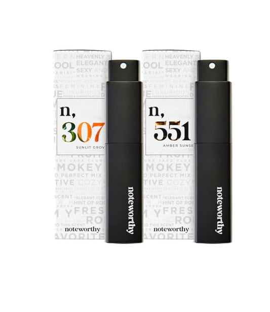 Noteworthy Signature Duo Travel Spray Bundle – Two-Piece Fragrance Set for Men & Women, Long-Lasting Perfume, TSA-Approved, Perfect for Travel & Gift Giving