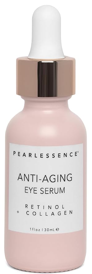 Pearlesssence Anti-Aging Eye Serum with Retinol & Collagen - Helps Reduce Fine Lines & Wrinkles | Gentle & Lightweight Formula | Plumps & Tightens | Made in USA & Cruelty Free (1oz)
