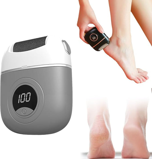 Upgrade Digital Electric Foot Polisher, 2024 New USB Rechargeable Foot Repair and Grinding Device, Electric Callus Remover Foot File with 2 Speeds for Men Women Dry Callus Dead Skin (Gray)