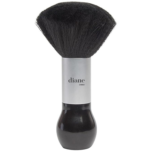Diane Neck Duster Brush for Hair Cutting, Remove Loose Hair from Neckline and Ears, Soft Nylon Bristles, Stand Up Base, 7.5”, Large