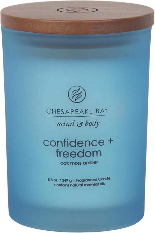Chesapeake Bay Candle Scented Candle, Confidence + Freedom (Oak Moss Amber), Medium, Home Décor