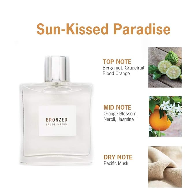 Bronzed Eau de Parfum | Bronzed Perfume Orange Blossom & Jasmine | Award Winning Fragrance | Premium Ingredients I Long Lasting Scent | 1.7 oz | 50 ml |