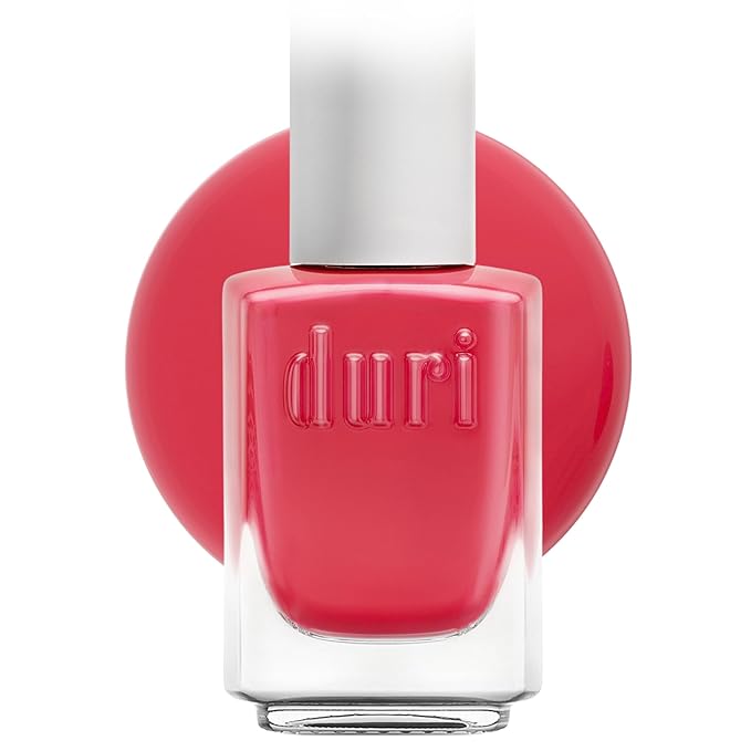 duri Nail Polish, 74 Coral Conquest, Pinkish Coral, Full Coverage, Quick Drying, NEW Brush, 0.45 Fl Oz by Dur Cosmetics