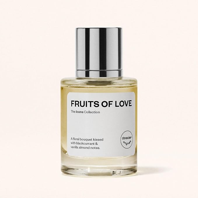 Dossier Fruits of Love - Eau de Parfum for Women - 50ml / 1.7oz - Sweet Fruity Floral Scent with Notes of Blackcurrant, Rose & Vanilla - Clean, Vegan, Long-Lasting Perfume