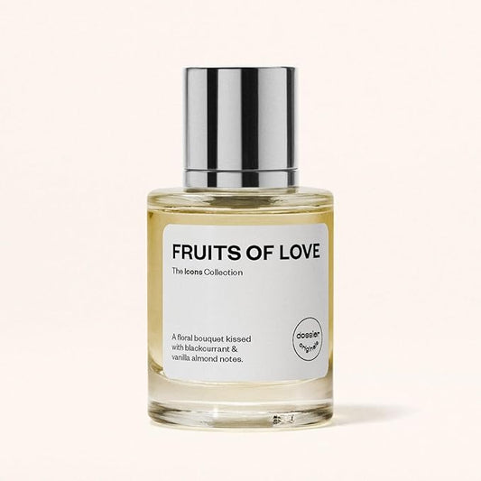 Dossier Fruits of Love - Eau de Parfum for Women - 50ml / 1.7oz - Sweet Fruity Floral Scent with Notes of Blackcurrant, Rose & Vanilla - Clean, Vegan, Long-Lasting Perfume