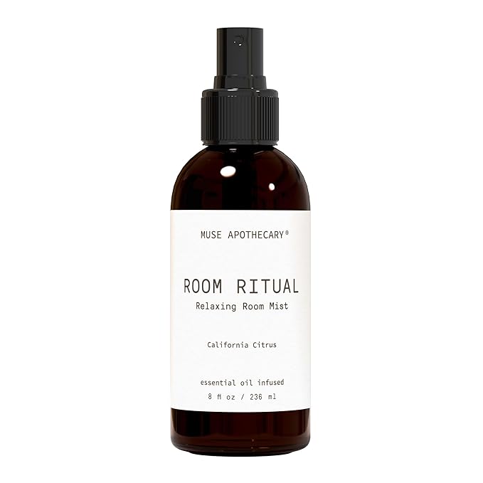 Muse Apothecary Room Ritual - Aromatic and Relaxing Room Mist, 8 oz, Infused with Natural Essential Oils - California Citrus