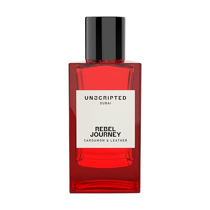 Unscripted Rebel Journey - Luxury Arabian Cologne for Men - Long Lasting Perfume from Dubai with Notes of Violet, Leather, Jasmine, Woody, Cedarwood & Tobacco - Arabic Eau de Parfum - 3.4 oz EDP Spray