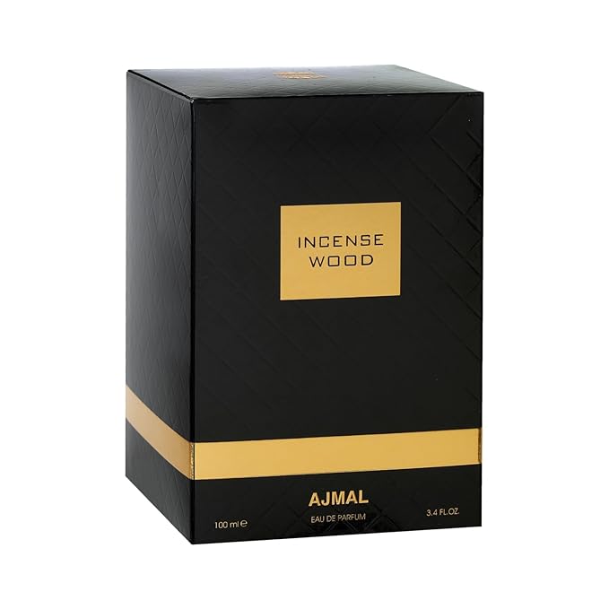 Ajmal Incense Wood Eau De Parfum For Men & Women 3.4 Oz / 100 ML | Long Lasting Spicy Fresh Fragrance - Made In Dubai
