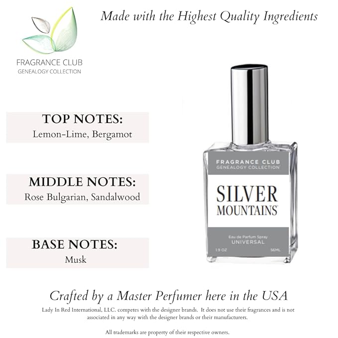 Silver Mountains 1.9 oz. EDP, Universal fragrance is a refreshing, uplifting well blended scent.