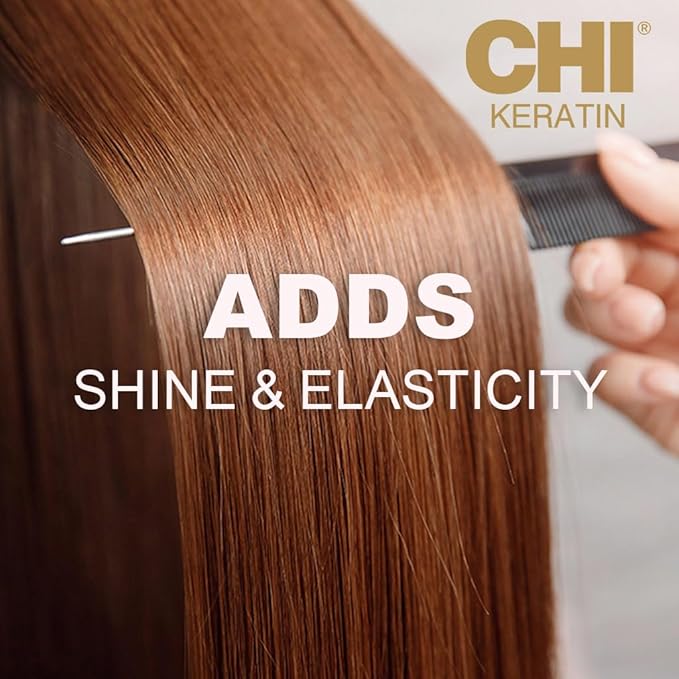 CHI Keratin Reconstructing Shampoo, Delivers Healthier Hair, Adds Shine & Helps Prevent Future Breakage, Sulfate, Paraben, & Cruelty-Free, 12 Oz