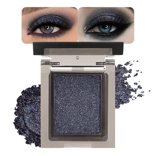 Single Nude Black Matte Eyeshadow,Monochrome Eye Shadow,Apply Makeup Easily,Matte Pressed Powder Single Eyeshadow,24 Hour Eye Makeup Longwear Waterproof