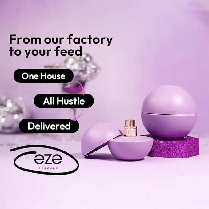 Eze AWE Eau de Parfum for Women 75ML | Long-Lasting Luxury Perfume | Fruity Grapefruit, Rosemary & Cardamom | Floral Ylang & Tuberose | Woody Leather, Cedar & Vetiver Base | Premium EDP Fragrance