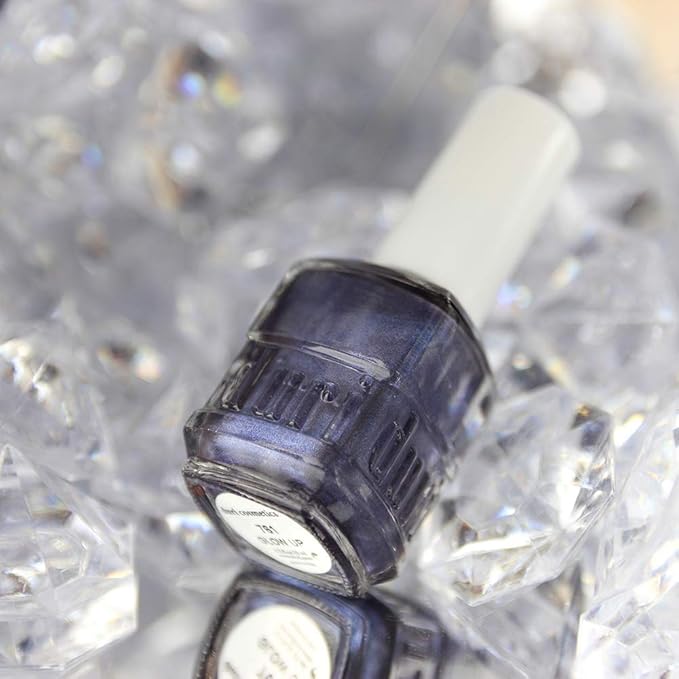 duri Nail Polish, 761 Glow Up, Deep Purple Blue Metallic Pearl Shimmer, Full Coverage, Shiny Finish, Fast Drying, Long Lasting, 0.45 Fl Oz