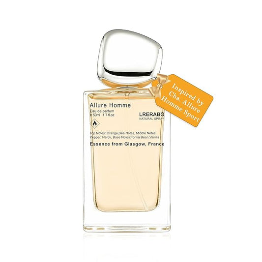 Woodsy Spicy Eau de Parfum - Inspired by Cha. Allure Homme Sport Cologne for Men, Perfume with White Musk, Tonka Beans, Amber, Orange - Fragrance Spray 50 ml | 1.7 oz