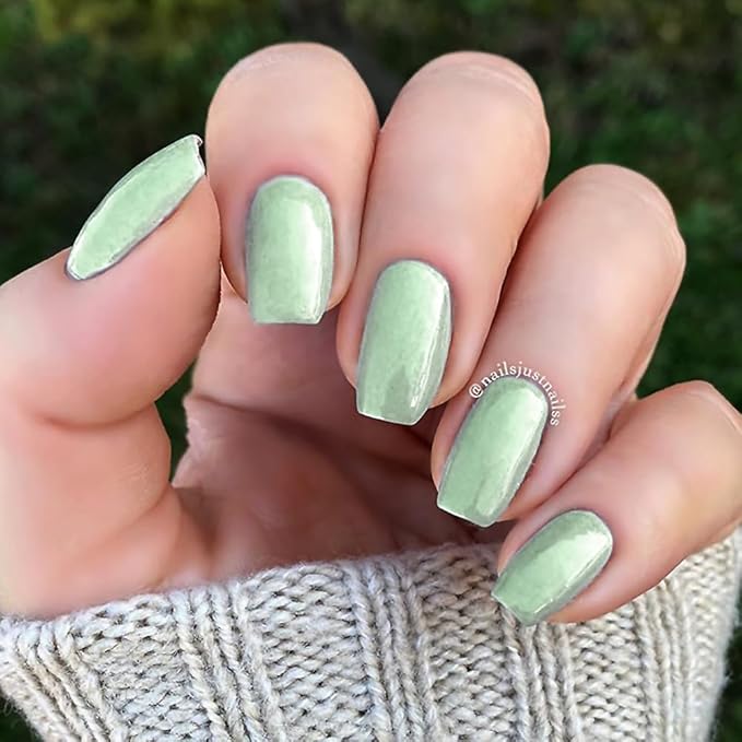 duri Nail Polish, 776 Peace And Love, Golden Shimmer Mint Green, Full Coverage, 0.45 Fl Oz