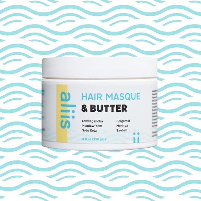 ALIIS Hair Masque & Butter – Deep Moisture Treatment for Dry, Damaged, or Frizzy Hair | Restorative, Plant-based, Color-Safe Hair Mask | Sulfate-Free | 8 oz