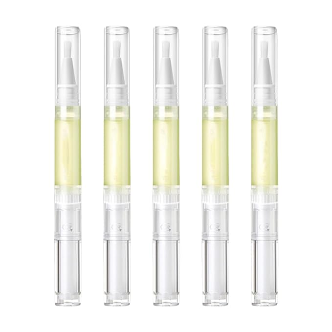 Merluna Nail 𝐆𝐫𝐨𝐰𝐭𝐡 Pen, Radiant Nail 𝐆𝐫𝐨𝐰𝐭𝐡 Oil Pens, Cuticle Oil for Nails, Nail 𝐍𝐮𝐭𝐫𝐢𝐞𝐧𝐭 Oil Pen for Moisturize Strengthen 𝐁𝐫𝐢𝐠𝐡𝐭𝐞𝐧 Nails Care (5pcs, 2ml)