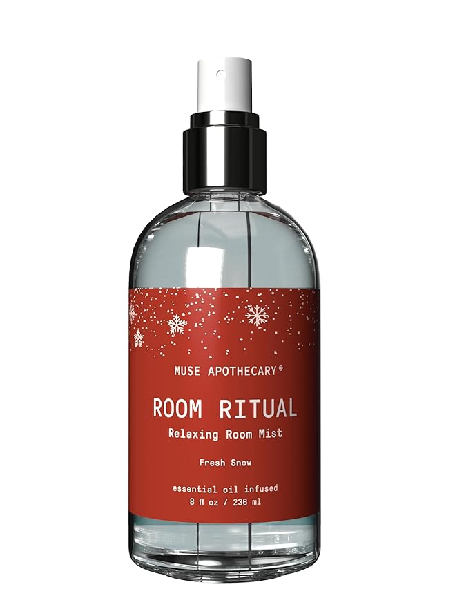 Muse Apothecary Room Ritual - Room Spray, Aromatic and Relaxing Room Mist, Air Freshener Spray, Infused with Natural Aromatherapy Essential Oils - 8 oz, Fresh Snow