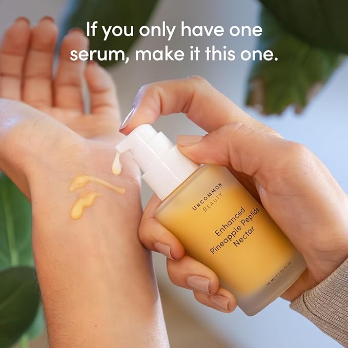 Uncommon Beauty Enhanced Pineapple Peptide Nectar - Vitamin C Serum, Anti-Aging and Hydrating Face Serum That Evens Skin Tone - All Skin Types, Vegan, Cruelty Free, Gluten Free, 1.35 FL OZ