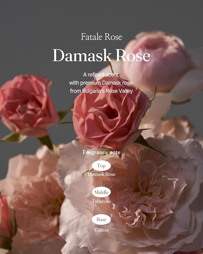 Fatale Rose Inner Perfume - Feminine Beauty & Underwear Sweet Wood Damask Tuber Rose Scents - Fragrance 5ml/0.169 fl.oz