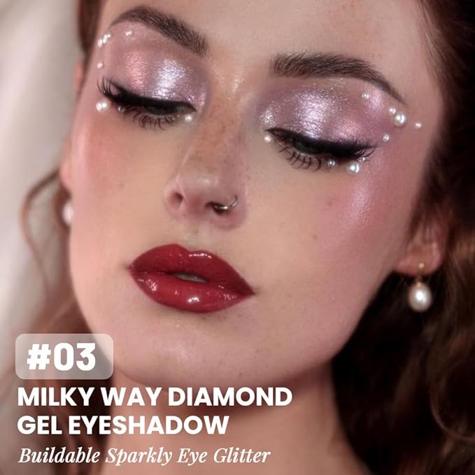 Monochrome Glitter Eyeshadow Palette,Single Champagne Pink Shimmer Eyeshadow,Long-Lasting Sheer Eye Makeup With A Sparkle Finish,Smooth Formula,Vegan & Cruelty-Free