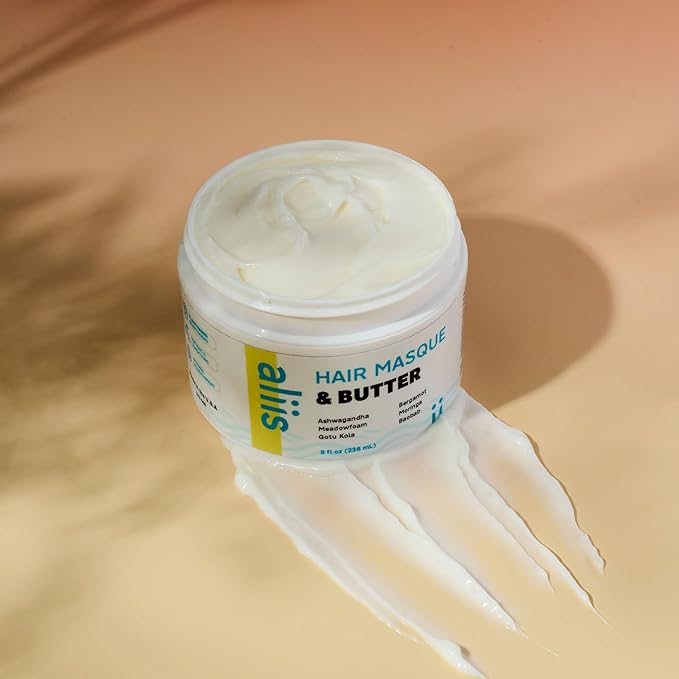 ALIIS Hair Masque & Butter – Deep Moisture Treatment for Dry, Damaged, or Frizzy Hair | Restorative, Plant-based, Color-Safe Hair Mask | Sulfate-Free | 8 oz