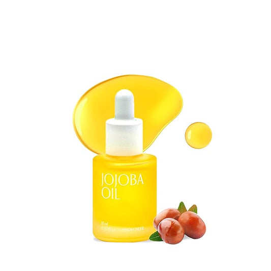 PINKWONDER USDA Organic Jojoba Oil | 100% Pure, Cold-Pressed & Vitamin E-Rich Oil for Skin | Non-Greasy, Fast-Absorbing for Face 0.33oz(10ml, Jojoba oil)