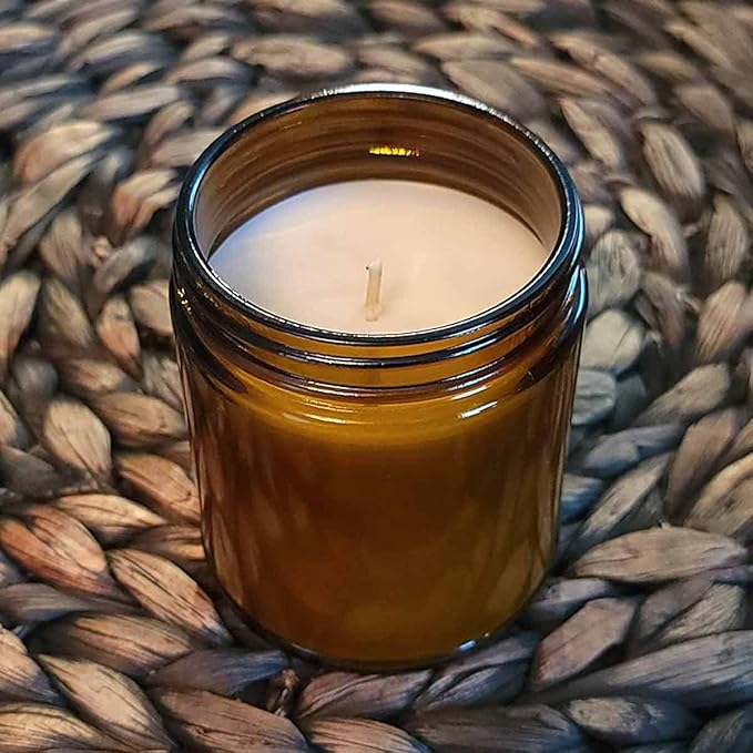 Arctic Wicks Scented Coconut Beeswax Candles | Coconut Beeswax Non Toxic Candle 9oz Amber | Farmhouse Candles Non-Toxic Clean Burn 100% USDA Certified Biobased (Mistletoe)