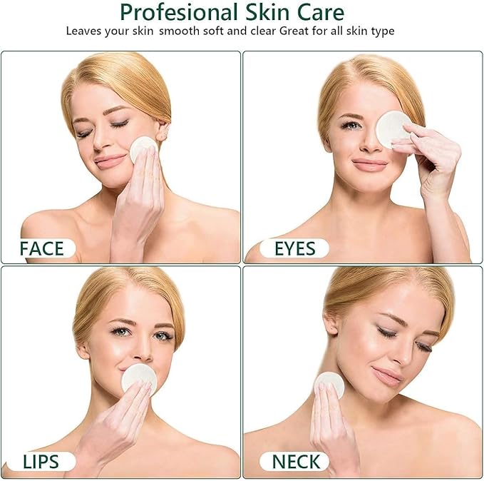 Chloven 30 Pack Reusable Makeup Remover Pads - Bamboo Cotton Rounds for Toner, Washable, Eco-Friendly for All Skin Types with Cotton Bag for Storage