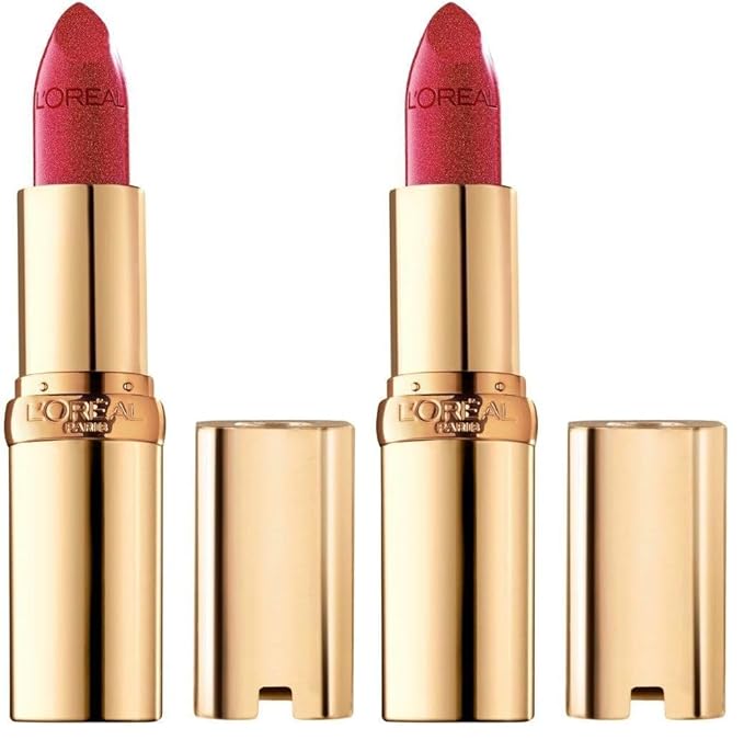 L'Oreal Paris Colour Riche Original Creamy, Hydrating Satin Lipstick with Argan Oil and Vitamin E, Ruby Flame, 1 Count (Pack of 2)