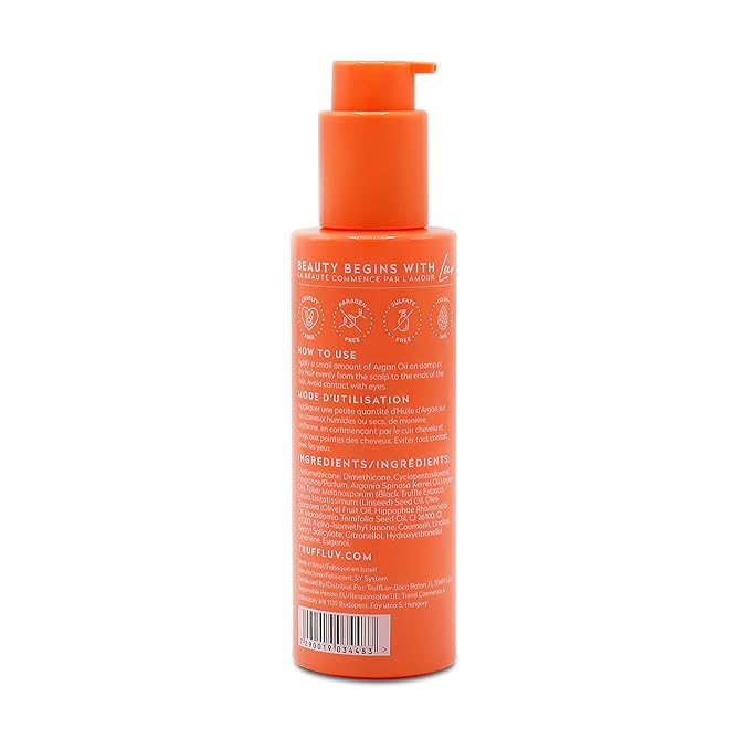 | Nourish Collection Argan Oil, Infused with Black Truffle Extract, Hydrating and Repairing Hair Serum, Smooths Frizz, Repairs Split Ends, Boost Shine, Paraben Free, Sulfate Free, 3.38 Fl Oz