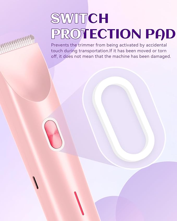 Dermave Bikini Shaver Trimmer 2.0 for Women Pubic Hair, 2 in 1 Dual Head Painless Electric Razor for Bikini Line Area, Waterproof