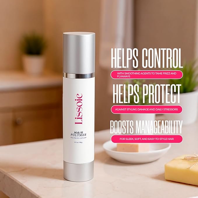 Hair Polymer Leave-In Treatment 4 fl oz – Keratin + Collagen + Ceramide NP/AP – Aloe & Argan Deep Hydration – 24 h Frizz Control – Heat Protectant Up to 450 °F – Paraben-Free, Cruelty-Free