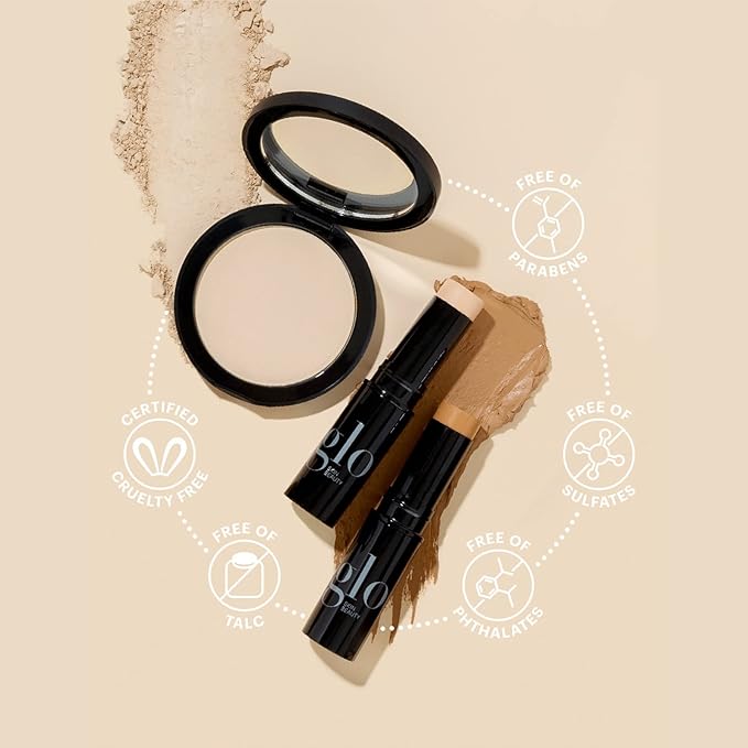 Glo Skin Beauty Luminous Liquid Mineral Foundation Makeup with SPF 18 (Caramel) - Improves Uneven Skin Tone, Smooths & Corrects Imperfections, Sheer to Medium Coverage, Dewy Finish