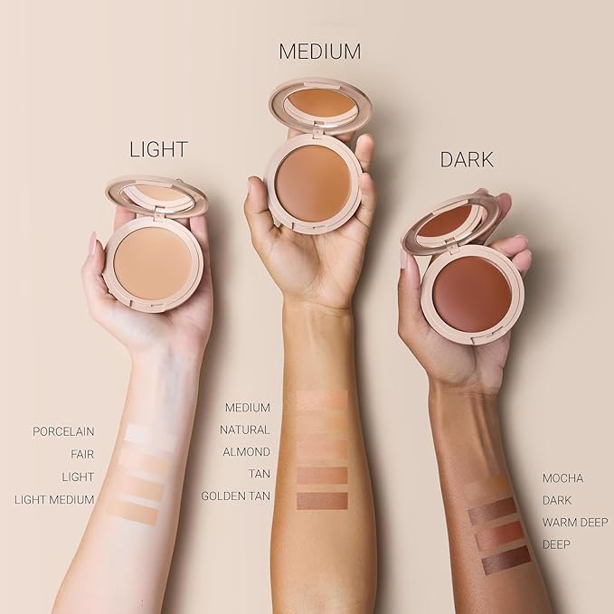 Long-Lasting Lightweight Foundation & Brush Duo | Cruelty-Free, Fragrance-Free, Buildable, Transfer-Proof Liquid Makeup (Deep)