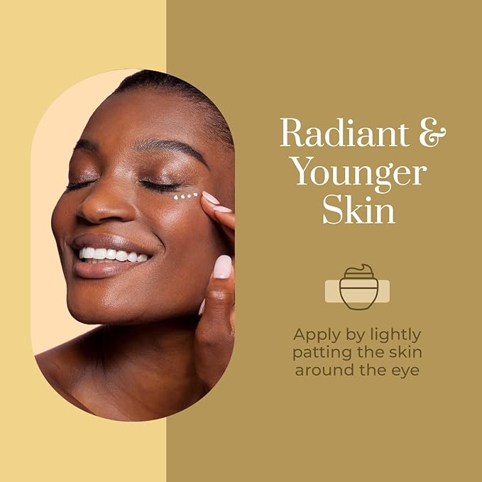 Clear Beauty 24k Gold & Collagen Under Eye Cream - Hydrating, Firming & Anti-Aging - Dermatologist Tested, Clean Beauty & Cruelty-Free Korean Skin Care for All Skin Types - 1 Fl. Oz